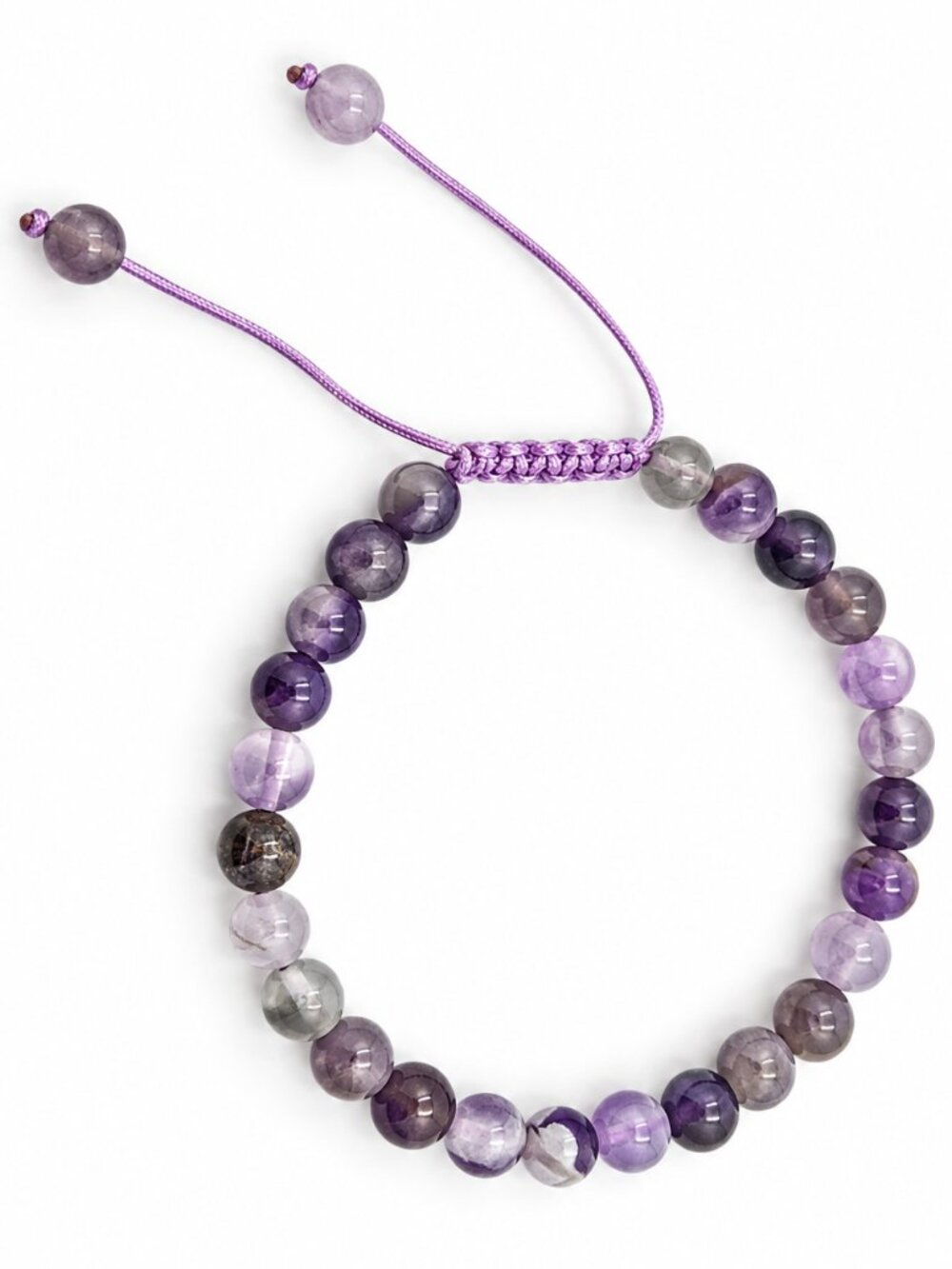 Amethyst Beaded Bracelet 8mm